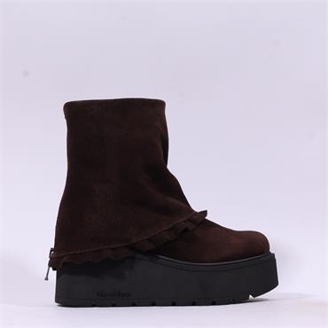 Marco Moreo Vale Rear Zip Wrapped Boot - Brown Suede